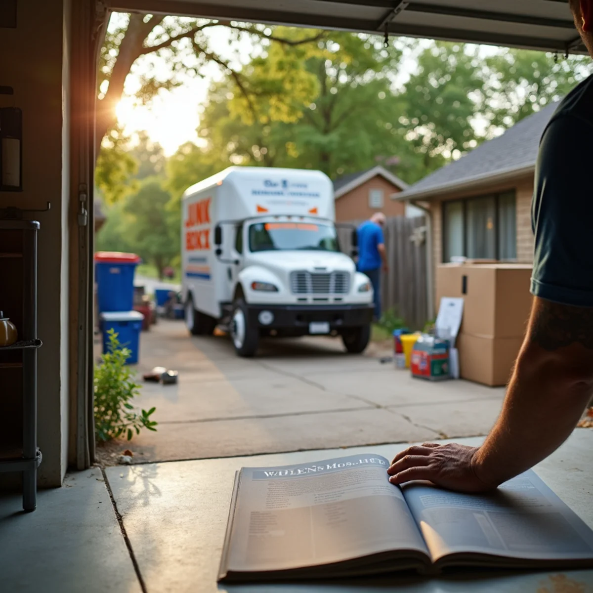 Junk Boxx junk removal truck and crew serving Owasso, OK